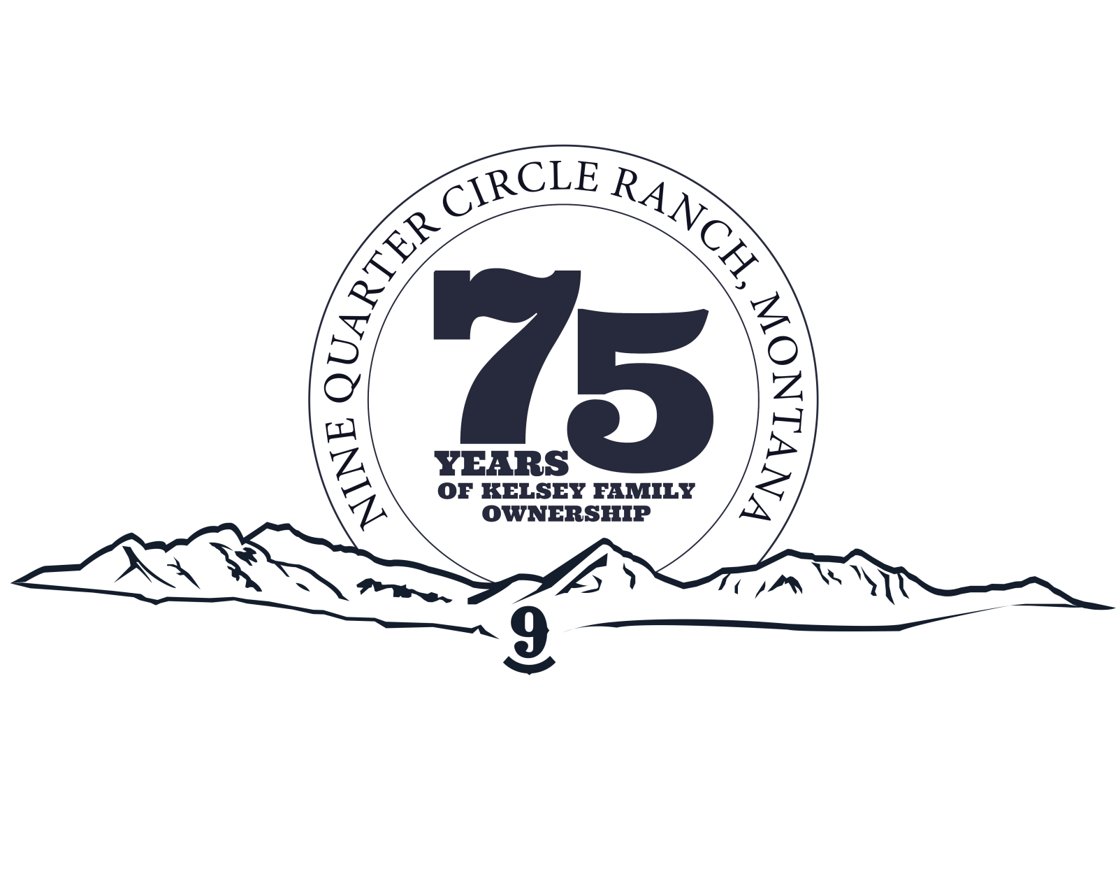 Nine Quarter Circle Ranch 75th Anniversary Logo